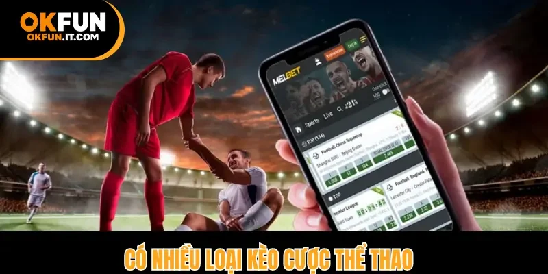 Có nhiều loại kèo cược thể thao