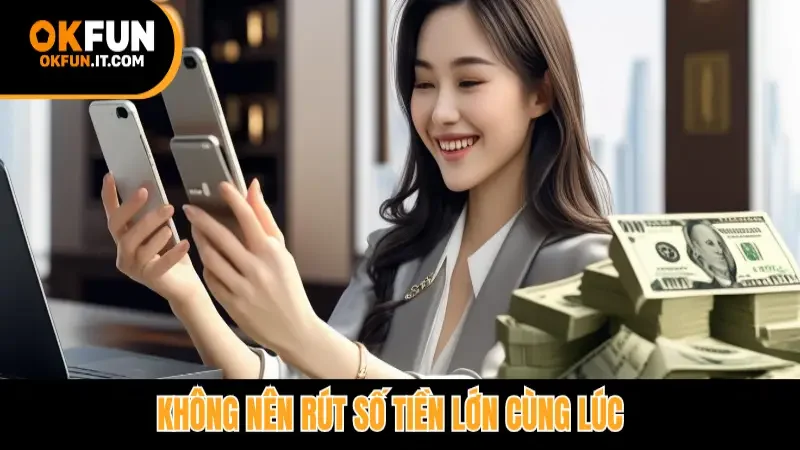 Không nên rút số tiền lớn cùng lúc